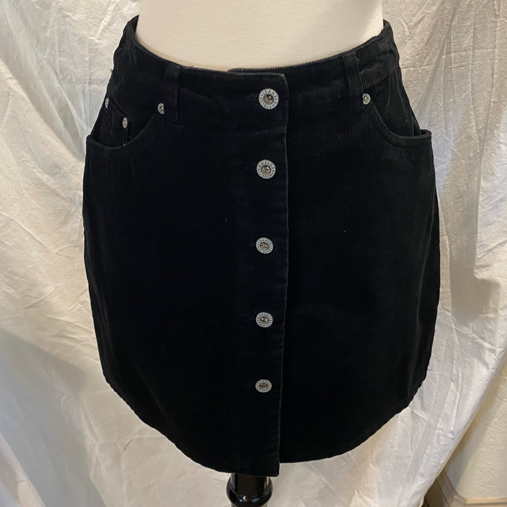 Vintage Gap! Corduroy Mini Skirt Black